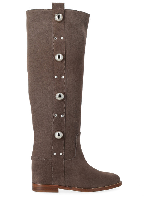 Stivale Via Roma 15 in camoscio marrone