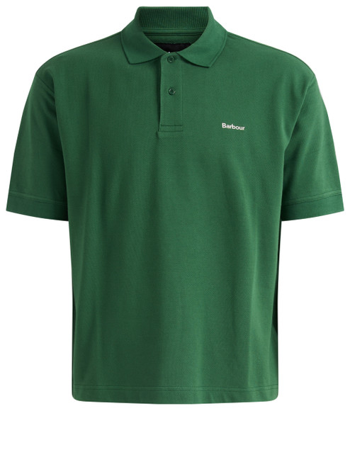 Polo Barbour de algodón verde