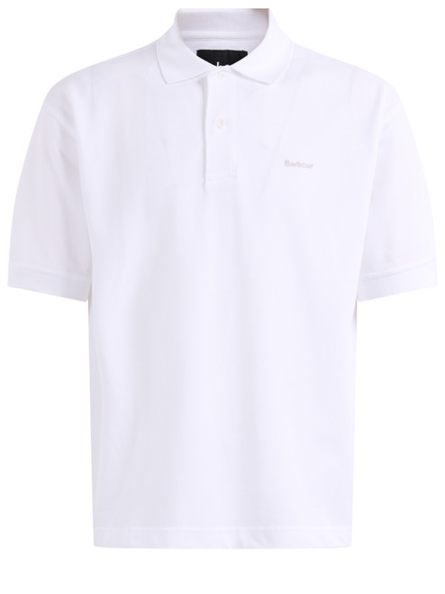 Polo Barbour de algodón blanco