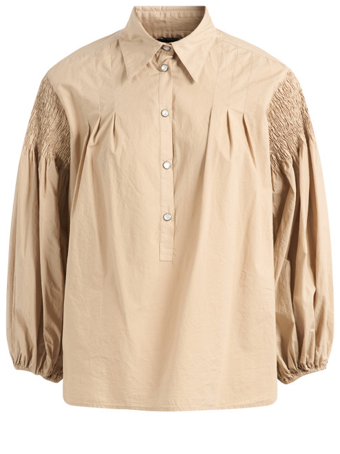Camicia Pinko Bouquet in cotone beige
