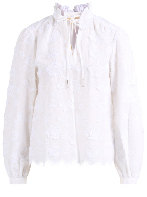 Blusa Michael Kors in voile di cotone bianca