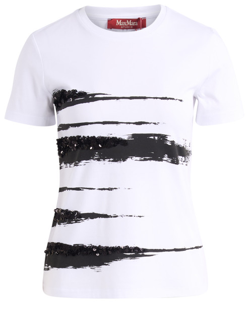T-Shirt Max Mara Studio Mstpiacere in cotone bianca
