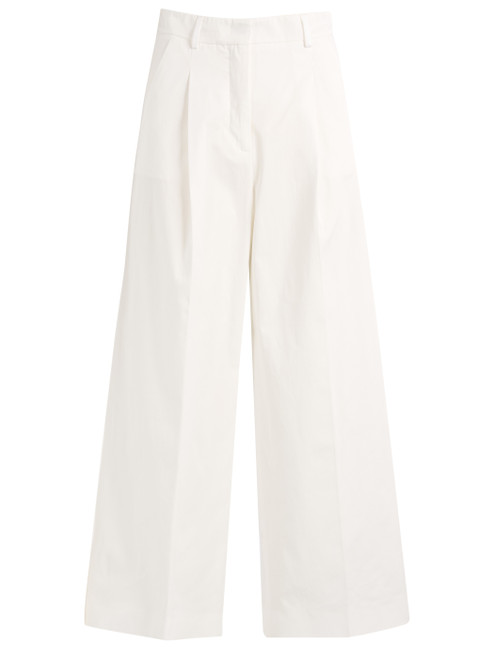Pantalone Max Mara Weekend Wkdbellico in cotone bianco
