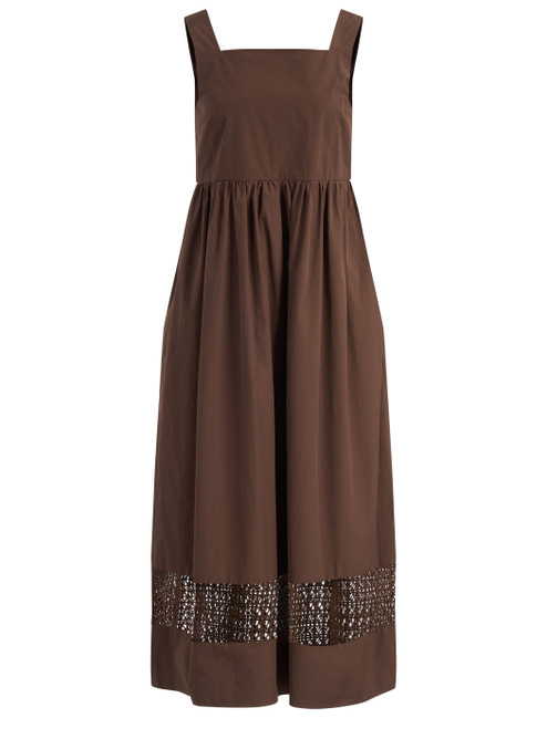 Abito Max Mara Weekend Wkdgola in cotone cioccolato 