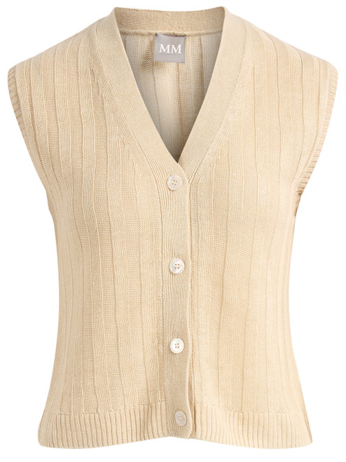 Max Mara MM ivory-colored linen vest | H-Brands