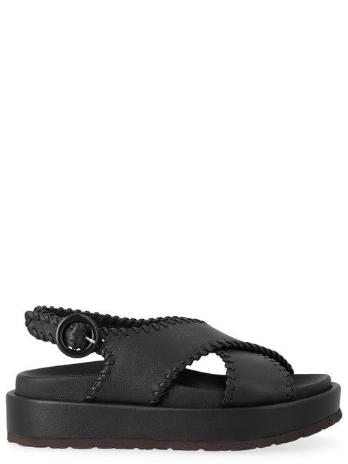 Sandalias Paloma Barceló de piel marrón