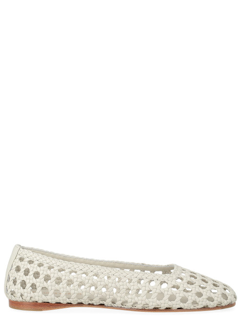 Ballerina Paloma Barceló Shell in pelle bianca