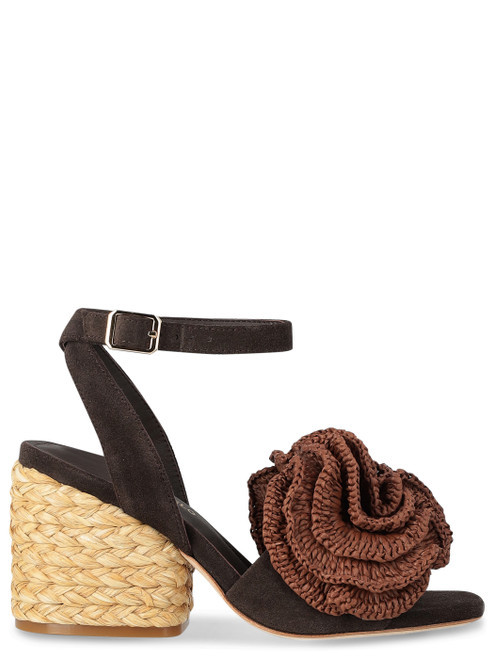 Sandalias Paloma Barceló de ante marrón