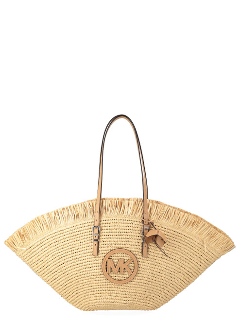Borsa Michael Kors Tote Isa Grande in crochet color naturale