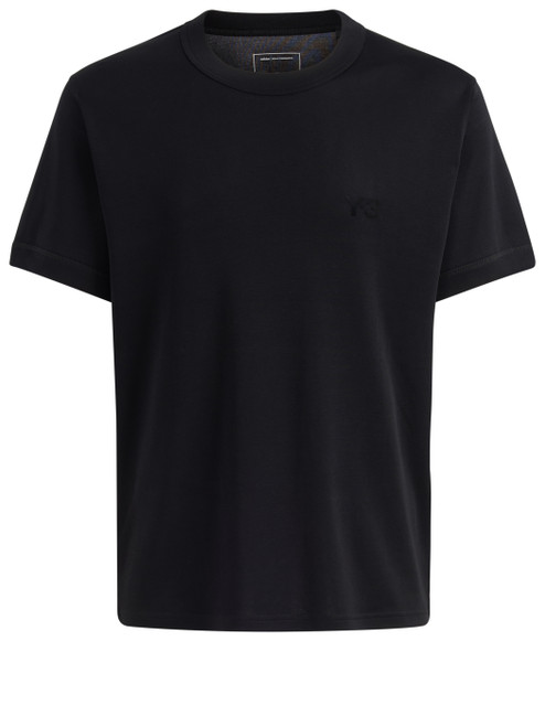 T-Shirt Adidas Y-3 Mince Short T-shirt noir à manches en coton 