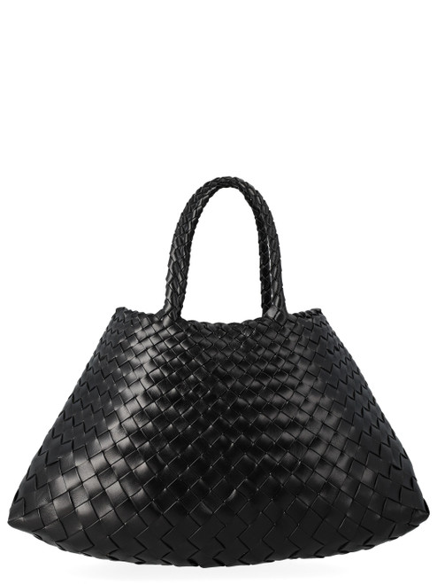  Borsa Dragon Diffusion Santa Croce Small in pelle nera