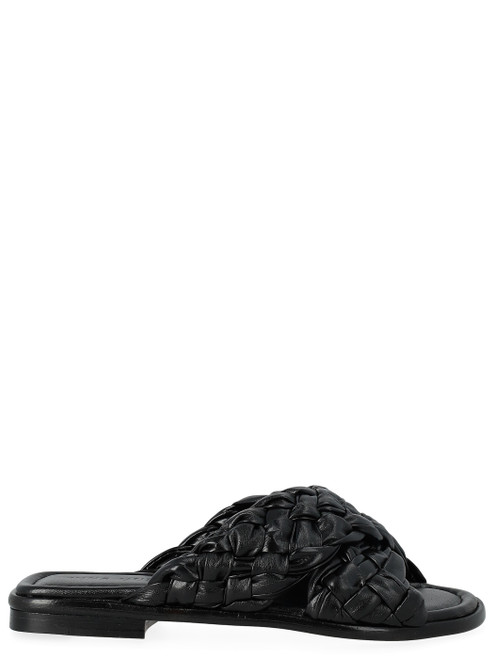 Sandalo Pons Quintana Tina in pelle nero