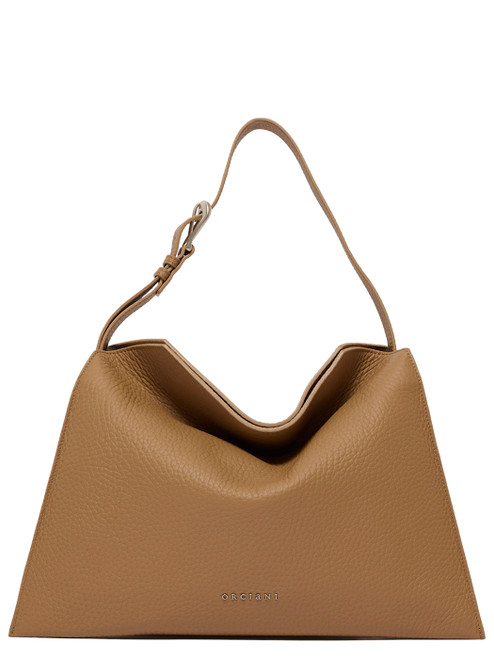 Borsa Orciani Trinity Soft Midi in pelle biscotto