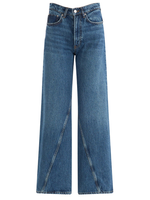 Jeans Anine Bing Brie in denim blu Cabana