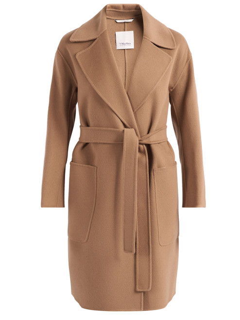 Cappotto 'S Max Mara Smmvelo in lana color cammello