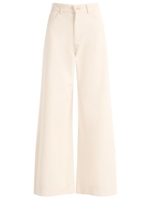 Pantalone Weekend Max Mara Wkdcanneti in cotone ecru