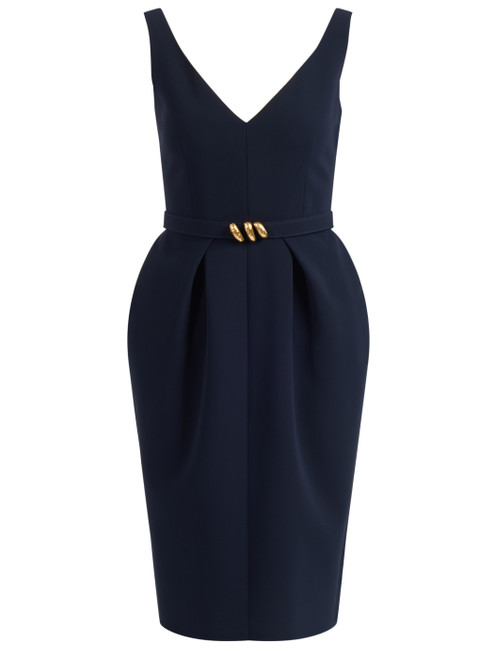 Abito Max Mara Studio Mseulivo in crepe blu