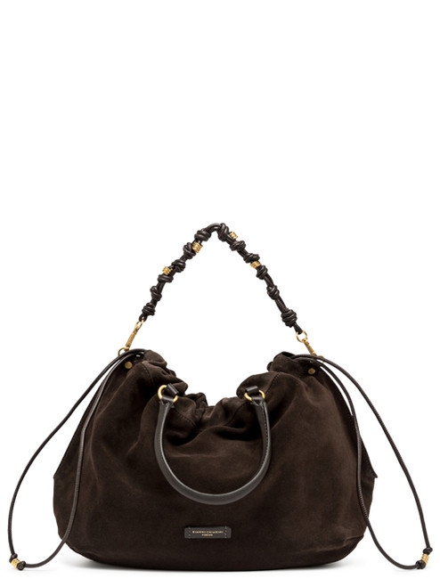 Borsa Gianni Chiarini Morgana Grande in camoscio moka
