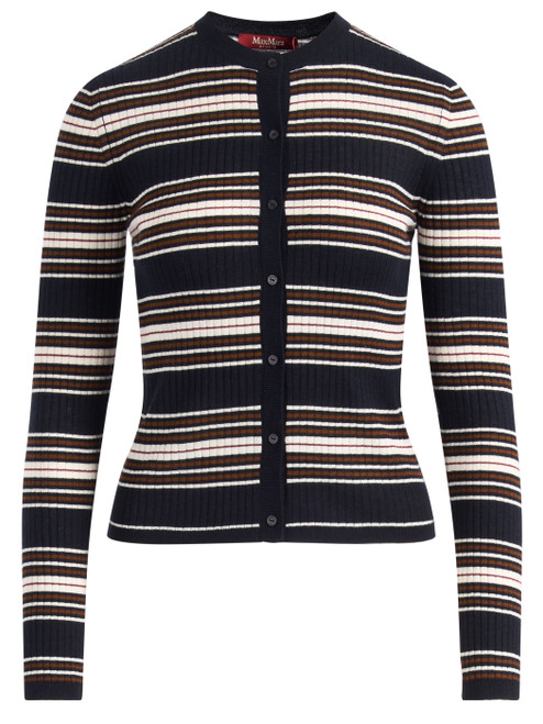 Cardigan Max Mara Studio Mstpiombo in lana blu