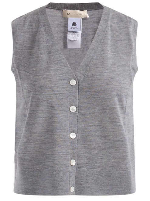Gilet Max Mara MM Mmlalbata in lana grigio