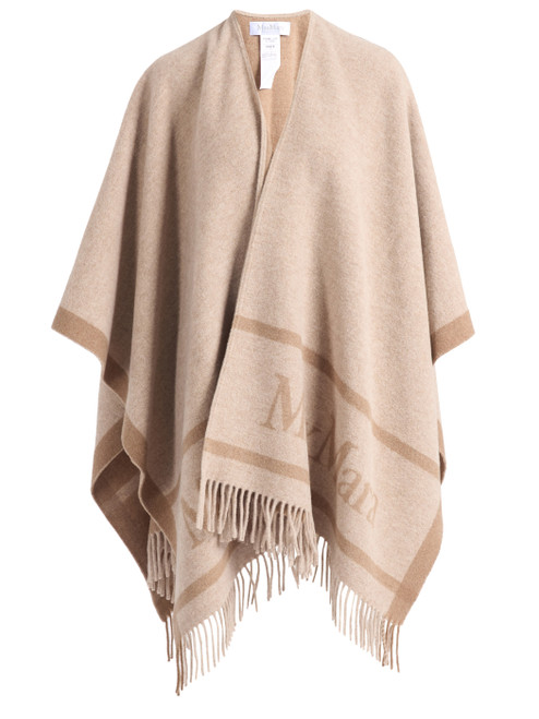 Poncho Max Mara Hilde in lana beige
