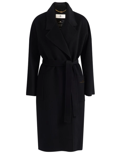 Cappotto Elisabetta Franchi in lana nero