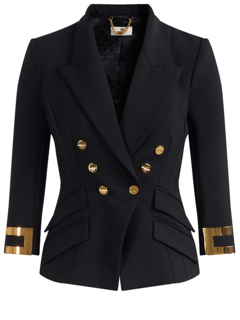 Elisabetta Franchi jacket Elisabetta Franchi black crepe and satin