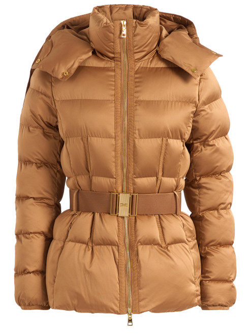 Piumino Elisabetta Franchi in tessuto vela marrone
