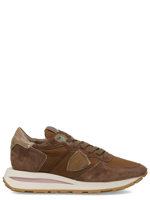 Sneaker Philippe Model Tropez Haute in suede cognac