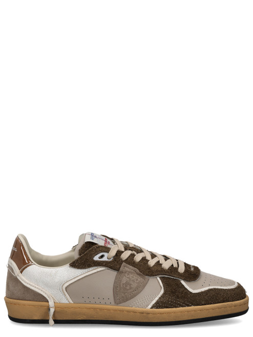 Sneaker Philippe Model Pgal in pelle color fango