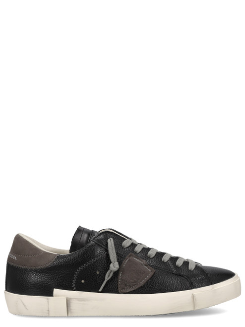 Sneaker Philippe Model Prsx in pelle martellata nera
