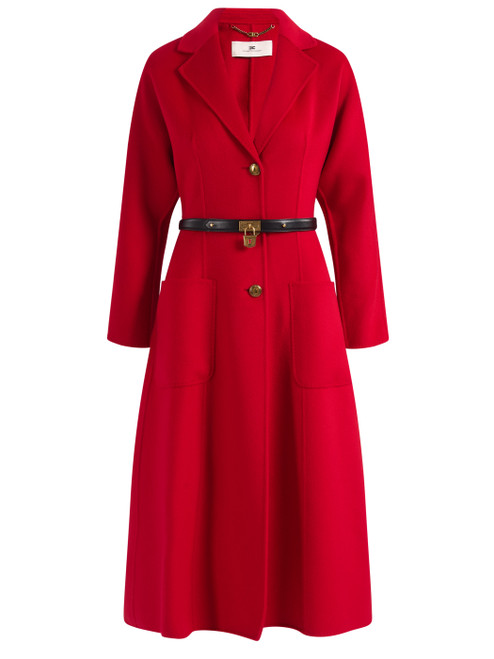 Cappotto Elisabetta Franchi in lana rosso Red Passion