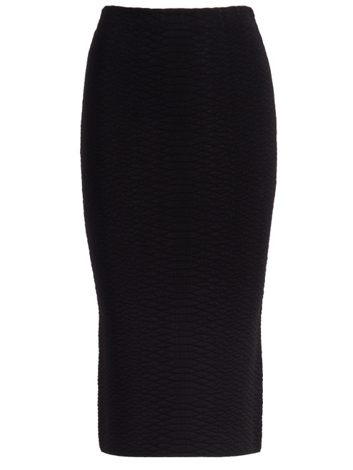 Gonna Elisabetta Franchi in maglia snake nera