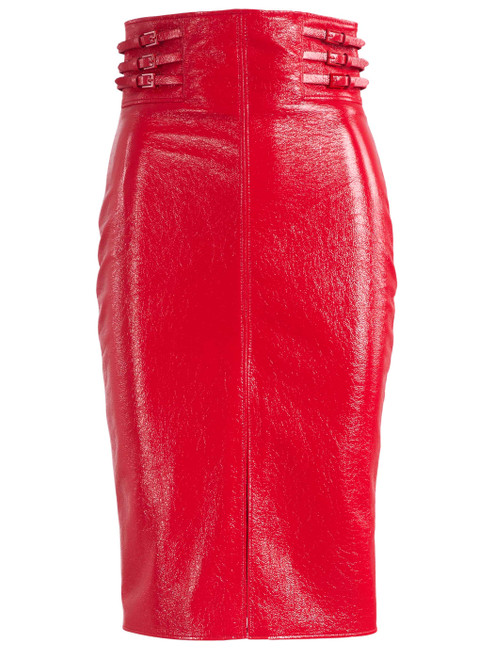 Gonna Elisabetta Franchi effetto pelle rossa