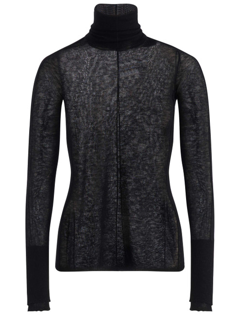 Maglia Elisabetta Franchi in lana nera con nervature