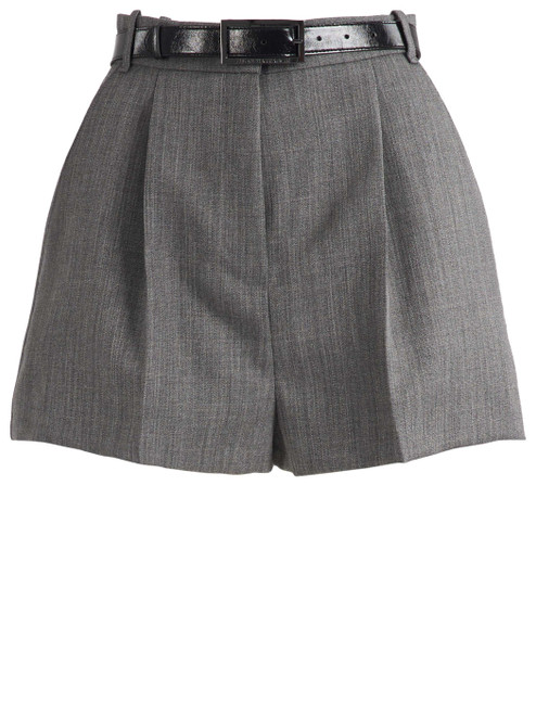 GRAY MELAN SHORTS WITH BELT SH00767E2-431 - H-Brands