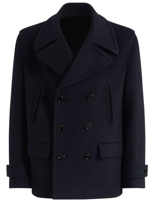 wool blend velour pea coat 1