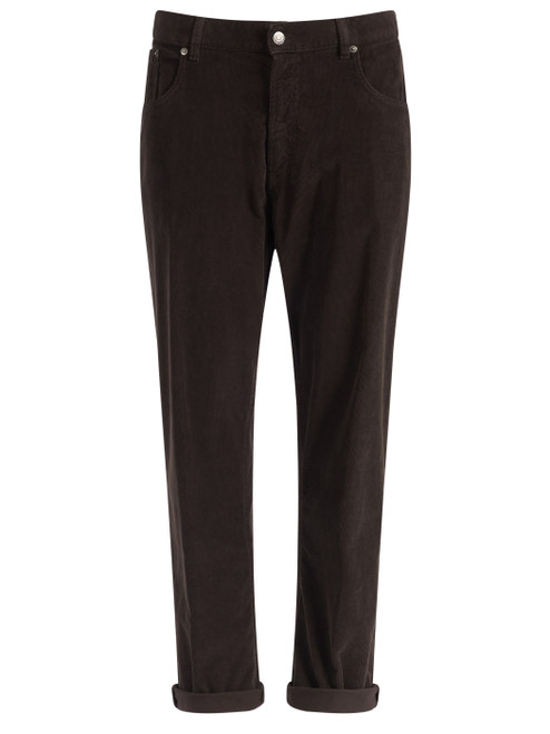 Pantaloni Dondup Ervin in velluto a costine marrone