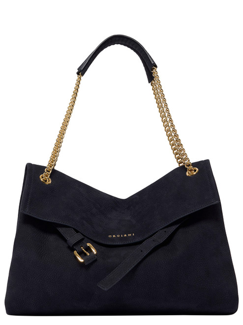 Borsa Orciani Venus Nabucco Midi in pelle blu