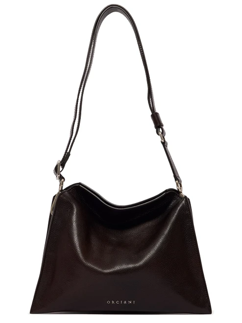 Borsa Orciani Trinity Lagoon Small in pelle testa di moro