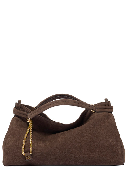 Borsa Orciani Virgo Nabucco Midi in pelle testa di moro