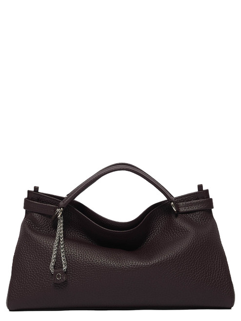 Borsa Orciani Virgo Soft Midi in pelle burgundy