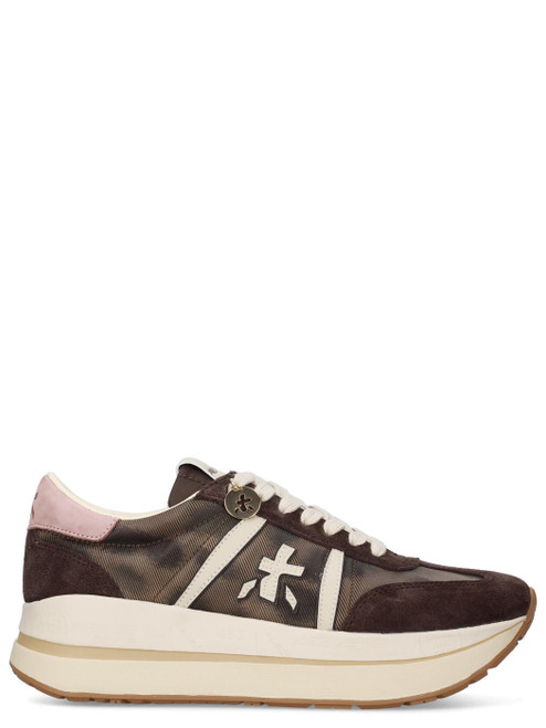 Sneakers Premiata Bethcoin 8500 in camoscio animalier