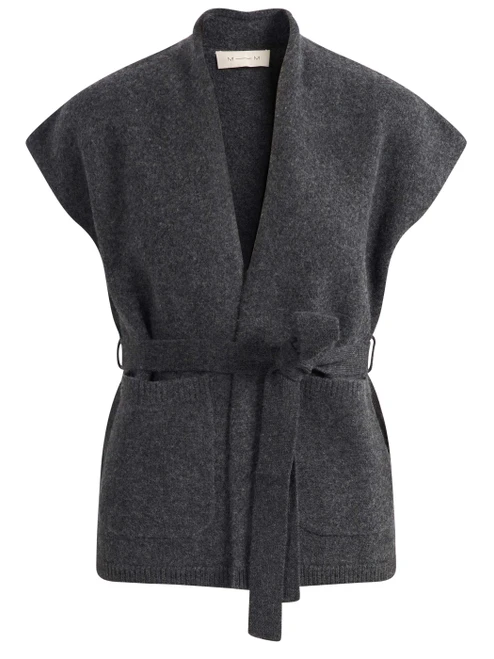 Gilet Max Mara MM Mmlfavilla in lana grigio scuro