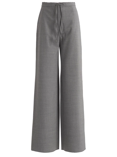 Pantaloni Max Mara Studio Mstdenaro in lana grigia