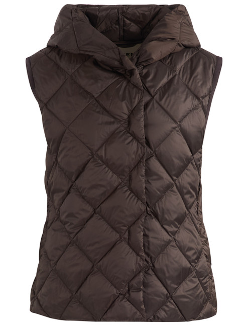 Gilet Weekend Max Mara Wkdgiochi in tela antigoccia marrone