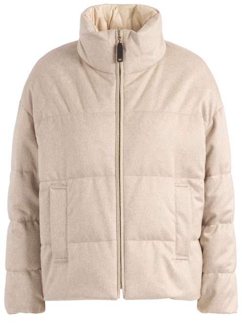 Piumino Max Mara The Cube Mtcdivina in cachemire color panna