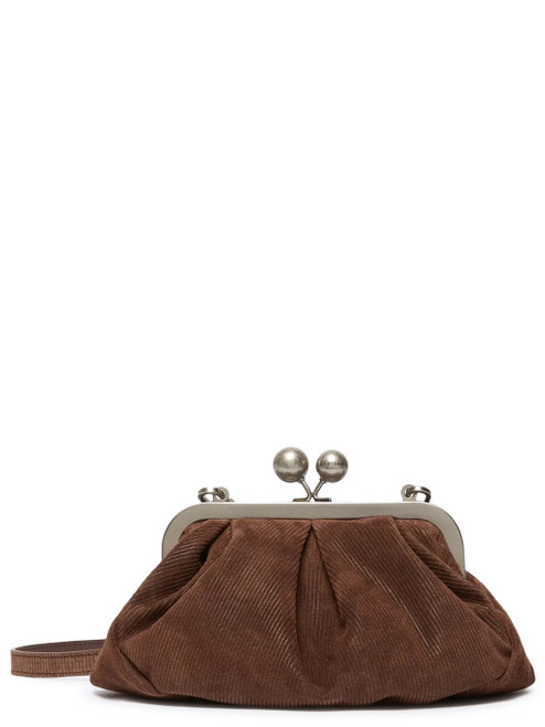 Borsa Weekend Max Mara Pasticcino Small in camoscio cioccolato
