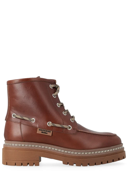 Stivaletto Weekend Max Mara Wkapantone in pelle marrone