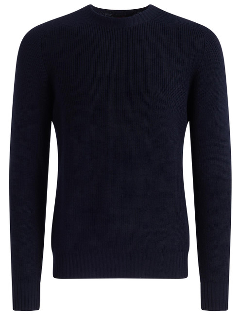 Maglione Gran Sasso in lana idrorepellente blu